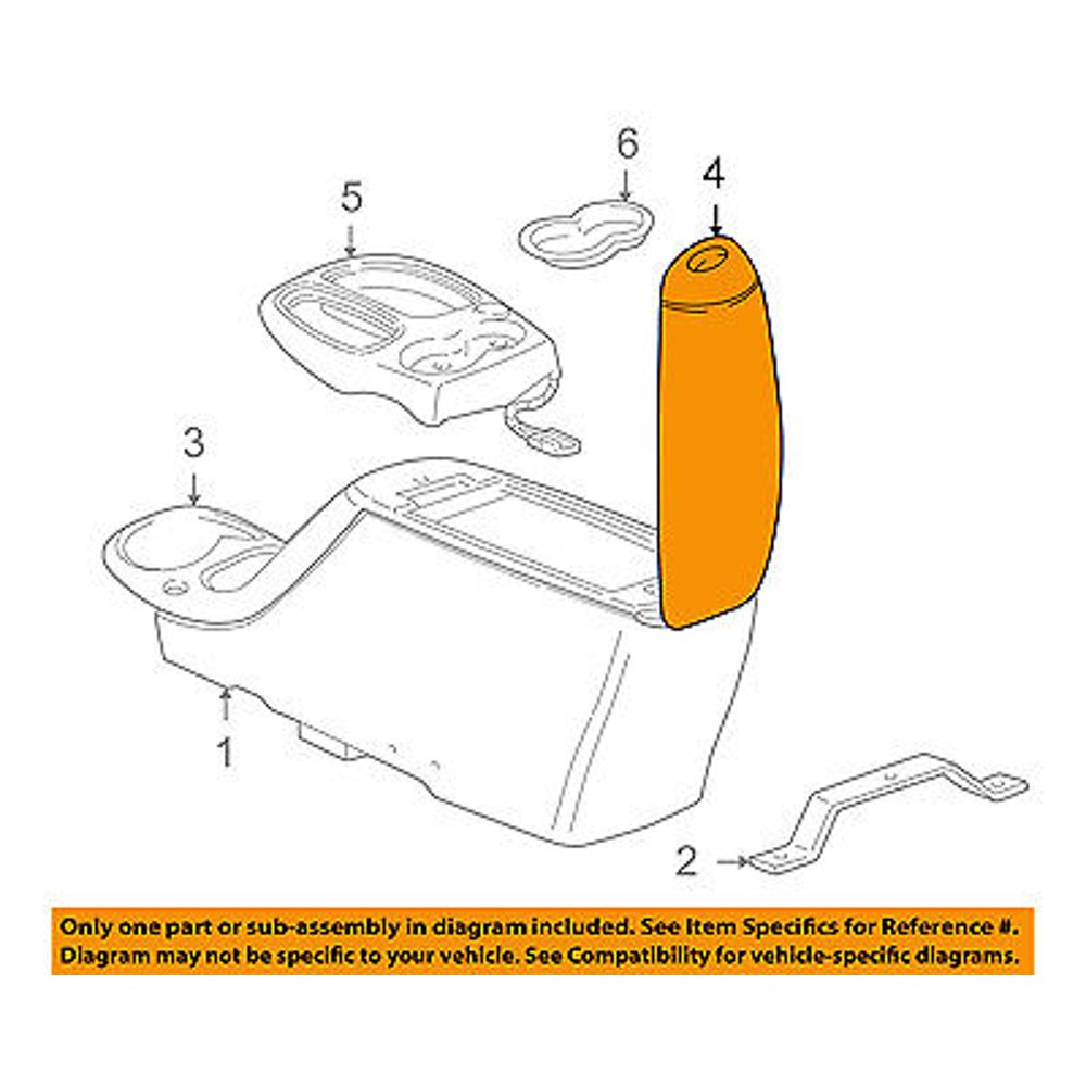 Dodge CHRYSLER OEM 1997 Dakota CenterConsoleLid RB041AZAA Walmart