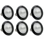 (6 bulbs) GE 50630 low glare LED PAR30, 12 watt, black, Dimmable, Visual Comfort Lens, 40 degree flood LED light bulb, 850 lumens, 2700K warm white