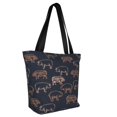 thumbnail image 2 of KLL Tote Bag for Women Pig Farm Print Shopping Grocery Reusable Bags for Office School Shopping Travel, 2 of 6