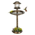 thumbnail image 2 of Winado 42 Inch Bird Bath with Solar Light Antique Copper Weather Resistant Birdbaths, 2 of 11