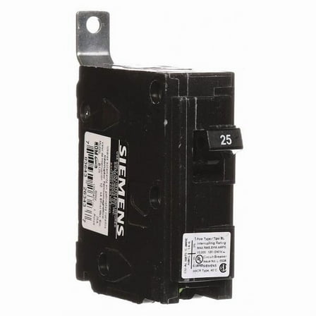 Siemens Circuit Breaker,25A,Bolt On,120/240V,1P B125