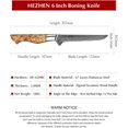 thumbnail image 3 of HEZHEN 6 Inches Fillet Knife, 67 Layers Damascus Boning Knife for Meat Trimming, Razor-Sharp Blade, Figured Sycamore Wood Handle, 3 of 8