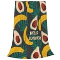 thumbnail image 2 of Pofeuu Banana And Avocado Print Ultra-Soft Micro Fleece Blanket,for Bed Or Sofa,All Season Throw Blankets Flannel Blanket-50"x40", 2 of 7