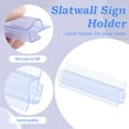 thumbnail image 2 of 20Pcs Slatwall Sign Holder, Clear Plastic Wall Mount Sign Holders Flush Signage Card Grip for Slatwall Panels Supermarket Restaurant Store Garage Retail Shop, 2 of 6