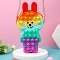 thumbnail image 2 of xiaxaixu Female Change Purse Rabbit Shaped Shoulder Bag Push Bubble Toys, 2 of 9