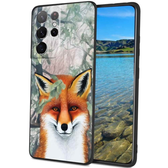 Compatible with Samsung Galaxy S21 Ultra Phone Case, Fox Case Men Women, Flexible Silicone Shockproof Case for Samsung Galaxy S21 Ultra