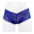 thumbnail image 2 of Bóxer Secret Treasures para Mujer, Azul Casual Encaje Floral Talla M, 2 of 4