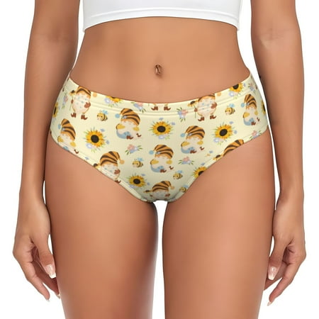 Womens Underwear - Bee Honey Honeycomb Bee No Show Seamless Underwear for Women  Soft Stretch Womens Panties  Hipster Ladies Panties Bikini Underwear Briefs