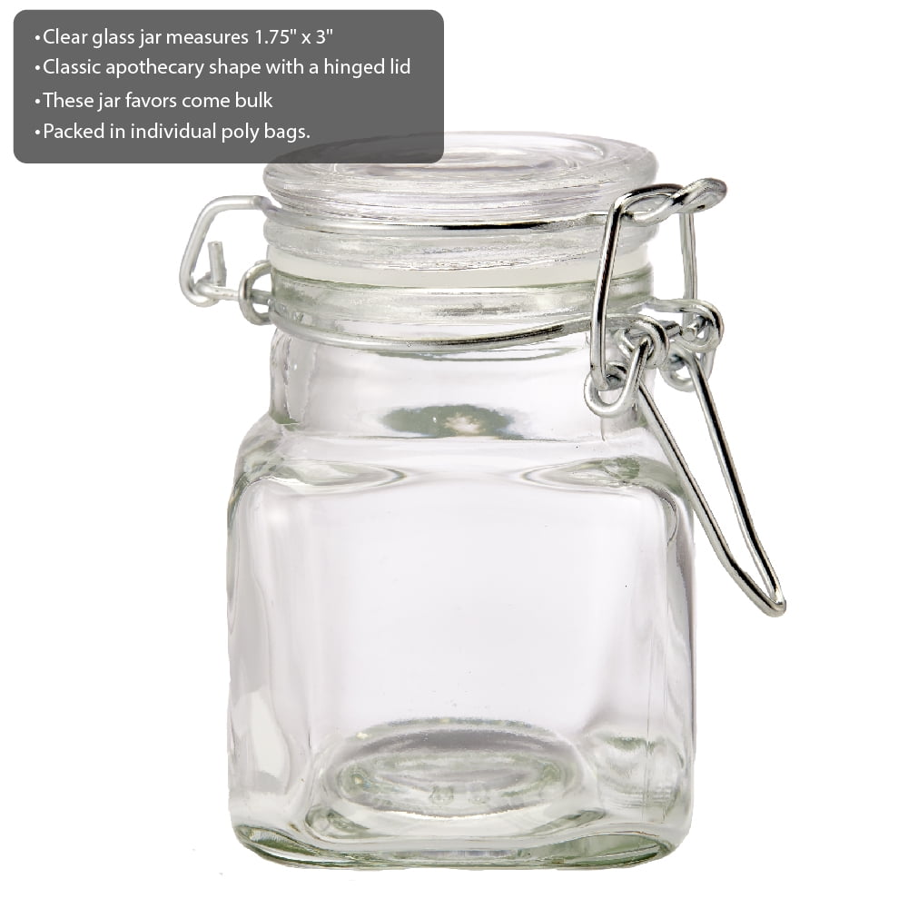 Glass Favor Jar with Cork Lids, Hoa Kinh 15 Pack 3.4Oz Glass 