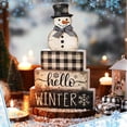 thumbnail image 3 of Letrero navideño con forma de muñeco de nieve con forma de muñeco de nieve para invierno, 4 unidades, 3 of 8