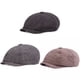 thumbnail image 4 of Sonducket Algodón poliéster hombres gorra plana portátil de moda Color sólido ajustable transpirable niños caballero sombrero boinas ropa Sombreros Gris oscuro Sonducket AP013151-01, 4 of 6
