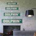 thumbnail image 2 of DOLPHIN Vintage Aluminum Street Sign lover collector nautical marine mammal rustic metal tin | Indoor/Outdoor |  24" Wide, 2 of 4