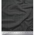 thumbnail image 1 of Soimoi Black polyester Crepe Fabric Geometric Check Printed Craft Fabric by the Yard 42 Inch Wide, 1 of 3
