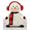 thumbnail image 1 of Bonhomme de Neige Debout avec des Coussinets à Paillettes Rouges, 1 of 1