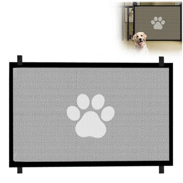 Dog Gate for Stairs Pet Gates, Pets Baby Screen Mesh Gate for Doorways Stairways House Indoor Safety