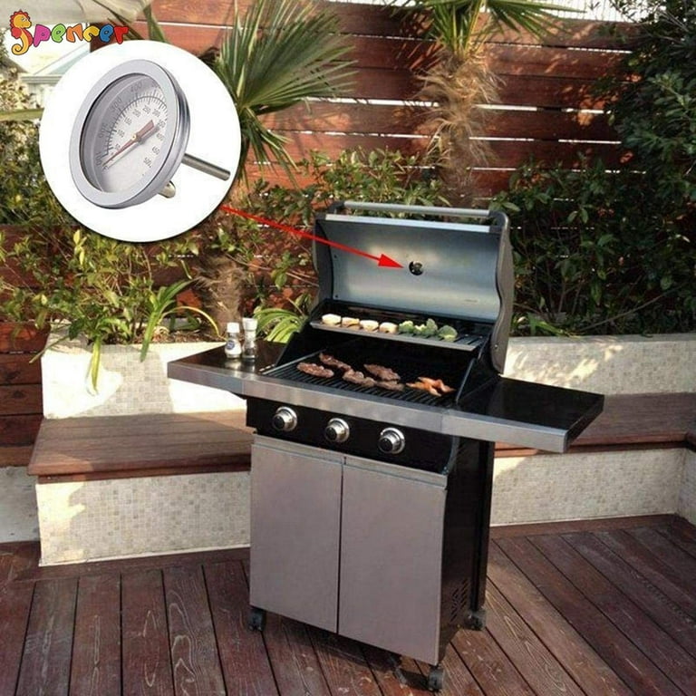 BBQ Thermometer Outdoor Barbecue Smoker Grill Stainless Steel