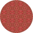 thumbnail image 1 of Ahgly Company Machine Washable Indoor Round Transitional Grapefruit Red Area Rugs, 3' Round, 1 of 7