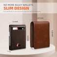 thumbnail image 3 of Billetera RUNBOX, delgada, de piel, para billetes, con bloqueo RFID, para hombre, 3 of 8