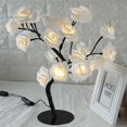 thumbnail image 3 of AMERTEER Rose Shaped Table Lamp Flower Rose Tree Decorative Light for Living Room Bedroom  White Tree, 3 of 7