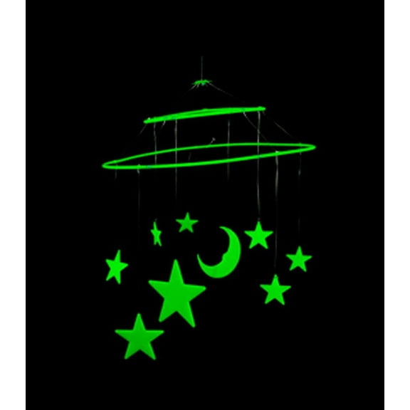 DirectGlow 9 Piece Glow in The Dark Star Hanging Mobile