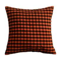 Dvumao Pillows for Bed, Halloween Holiday Throw Cover Solid Colour Plaid Without Core Striped Cushion Cover, Gift for Friend