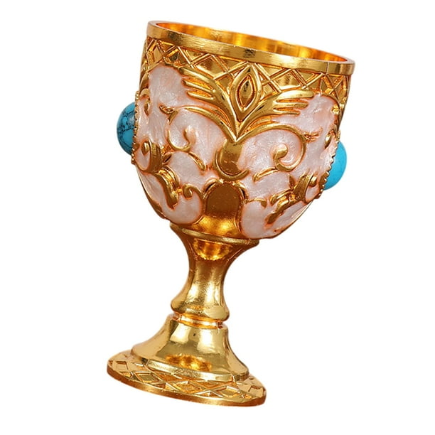 Vintage Vintage Medieval Scoplet, suministros de fiesta hechos a mano de boda vintage, Regalos multipropósito Decoración de vinos de metal, Copa de de oro