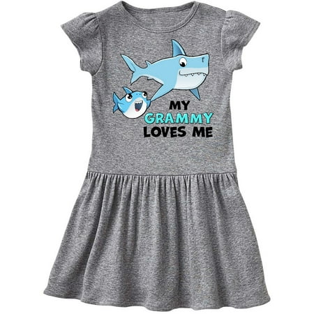 

Inktastic My Grammy Loves Me with Cute Sharks Gift Toddler Girl Dress