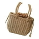 thumbnail image 1 of Bolso de paja de moda tejido a mano para mujer, ideal para vacaciones, playa y fiestas. Caqui, 1 of 6