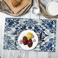 thumbnail image 4 of Navy Blue Boho Placemats Set of 4,Vintage Boho Traditional Ethnic Tiles Placemats for Dining Table Decor,12x18 Inches Bohemian Home Decorative Table Mats,Boho Table Decor, 4 of 5