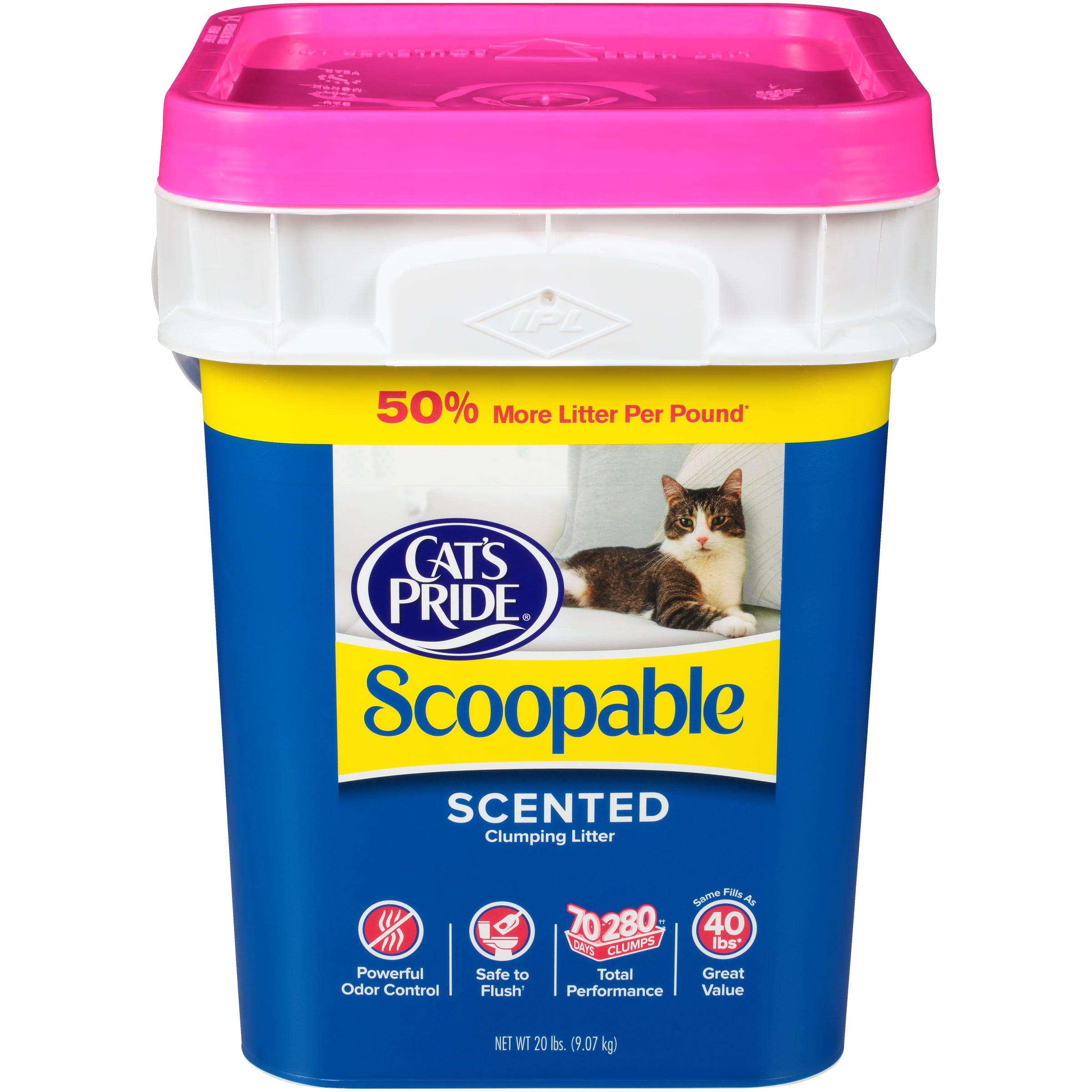 Cat’s Pride® Scoopable Scented Clumping Litter 20 lb. Pail Walmart