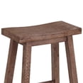 thumbnail image 6 of Wooden Frame Saddle Seat Counter Height Stool with Angled Legs- Brown, 6 of 11