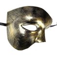 thumbnail image 2 of Masquerade Mask for Men Women Couple Phantom of the Opera Half Face Mask Black Mask Antique Gold Mardi Gras Halloween Party, 2 of 3