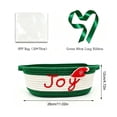 thumbnail image 3 of Christmas Baskets for Gifts Empty to Fill-- Cotton Rope Storage Basket with Handle, 11" × 5" Embroidered Joy Storage Bin, for Gift Hamper Tabletop & Holiday Xmas Home Decor, 3 of 7