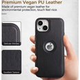 thumbnail image 4 of Designed for iPhone 13 Leather Case, Heavy-Duty Tough Rugged Lightweight Slim Shockproof Protective Case for iPhone 13, Black - By Entronix, 4 of 7