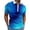 Blue, variant on FUZHIQ Men's Quarter Zip Polo Shirts Short Sleeve Gradient Dot Print Casual Golf Polo Breathable Quick Dry Athletic Sports Daily Wear Fashion Tops,XXXL