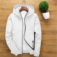 thumbnail image 5 of Kids' Solid Color Softshell Jacket, Lightweight Hooded Windbreaker with Zipper Side Pockets for Outdoor Play, Daily Outings and Casual Activities, Suitable for Kids, 3‑12 Years White 5-6 Years, 5 of 9