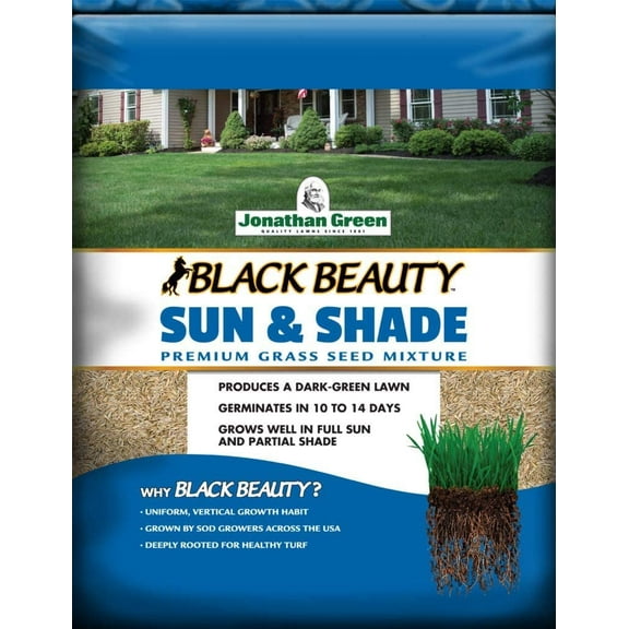 Jonathan Green 12002 Black Beauty Sun & Shade Grass Seed Mixture, 3 Lb