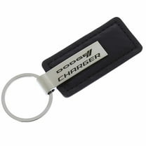 AutoGold Dodge Charger Black CF Carbon Fiber Leather Key Chain Ring Tag Fob Lanyard Metal KC1550.CHG