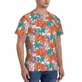 thumbnail image 2 of Bixox Men's Hawaiian Style Printed Short Sleeve Skinny Athletic T-Shirt, 2 of 6