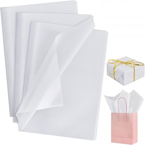 CCOCC 100 Sheets White Tissue Paper,Wrapping Tissue Paper for Gift Bags,14 X 20 Inch Gift Wrap for Halloween Birthday Wedding Graduation Diy Crafts Holiday Flowers