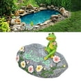 thumbnail image 4 of Resin Frogs Sculpture with Welcome Sign - Durable Waterproof Garden Statue, Outdoor Indoor Yard Terrace Lawn Decor, 25x18cm, 4 of 9
