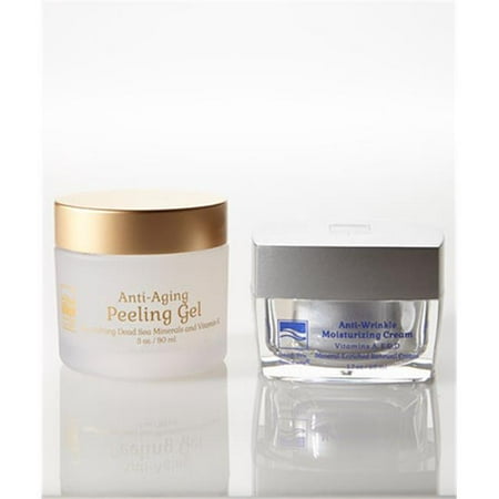 Dead Sea Spa Care DeadSea-1020 1.7 oz Anti Wrinkle Moisture Cream, 3 oz New Anti-Aging Peeling