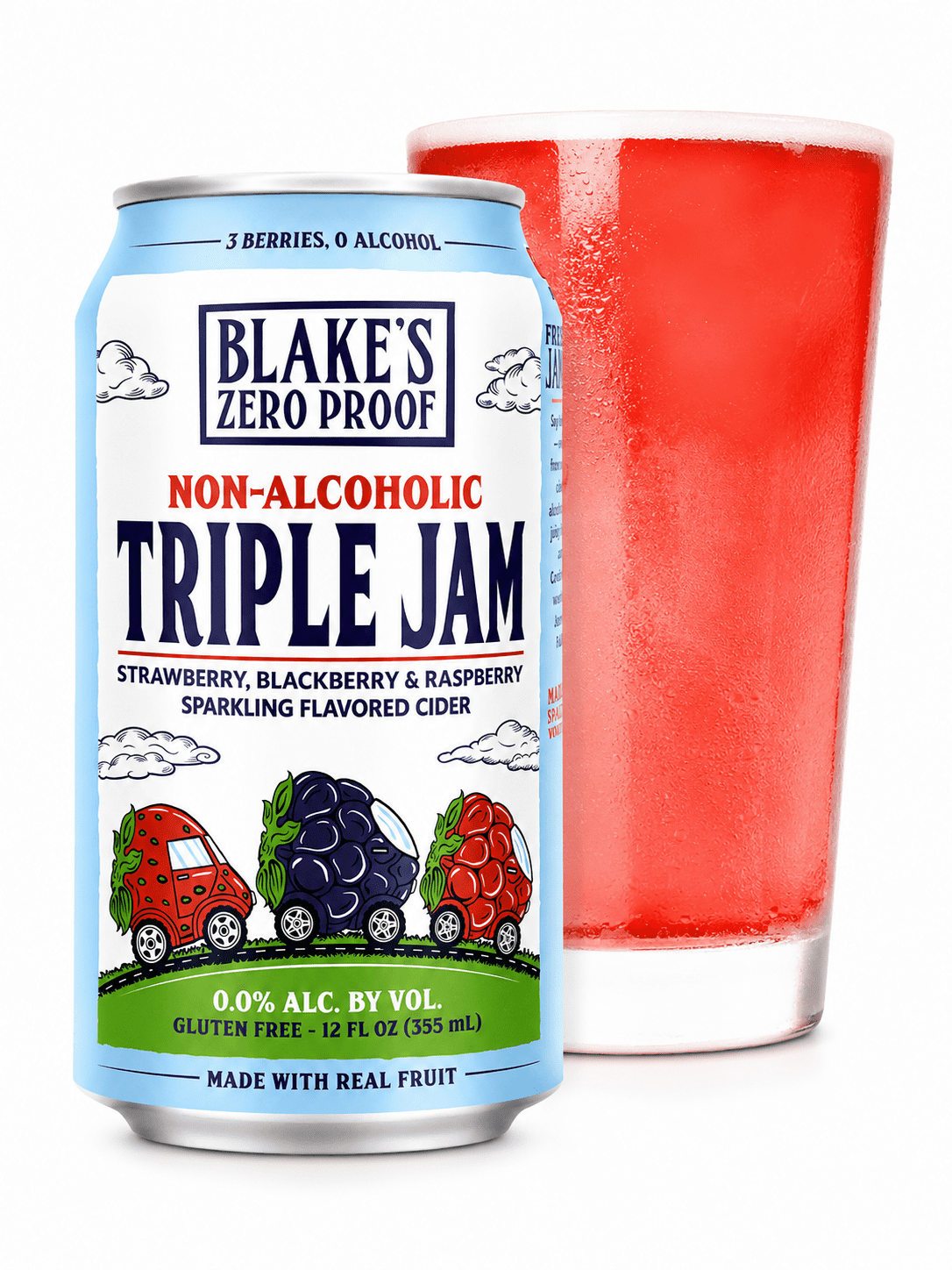 Blake's Hard Cider Zero Proof  Non-Alcoholic Triple Jam Cider 6-pk