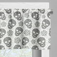 thumbnail image 3 of Ambesonne Black and White Valance Pack of 2, Abstract Skulls, 54"X12", White and Black, 3 of 5