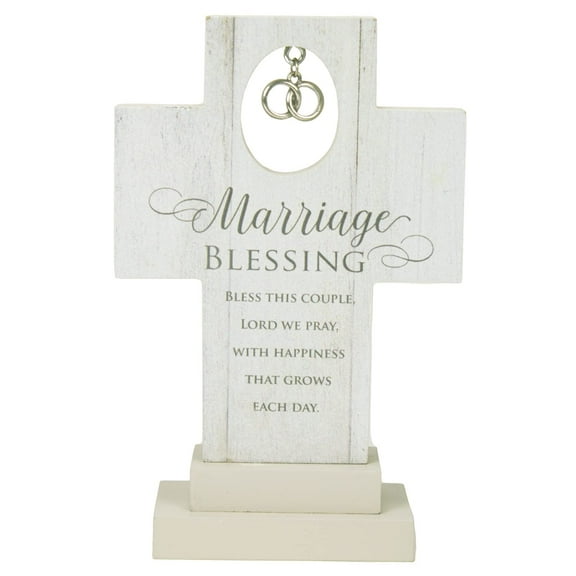 Cathedral Art Standing Cross-Marriage Blessing, One Size, Multicolored