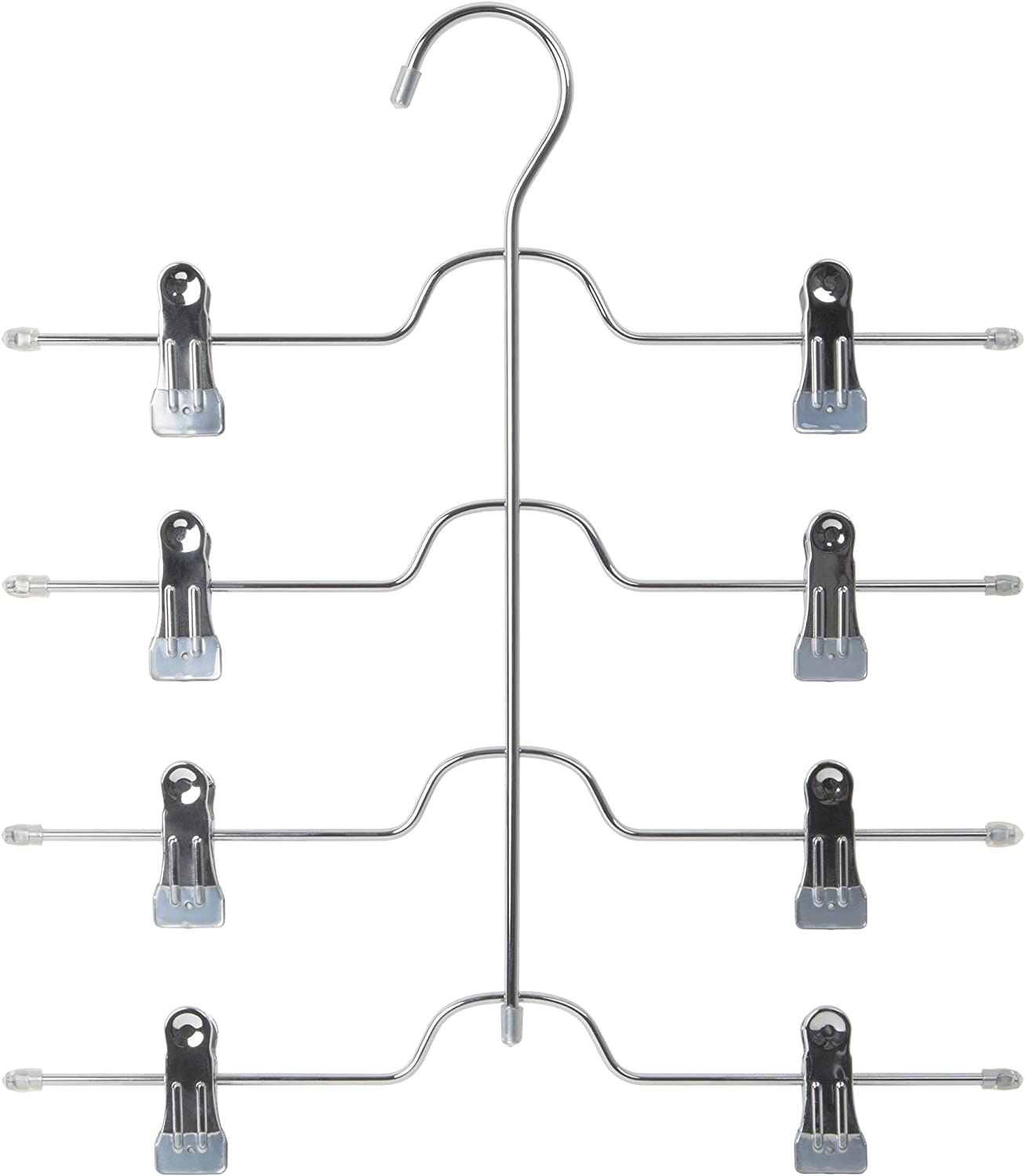 NOGIS Skirt Hangers 4 Tier Pants Hangers Space Saving Hangers Closet