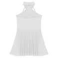 thumbnail image 6 of Oyolan Kids Girls Sleeveless Figure Roller Ice Skating Leotard Dress Gymnastics Ballet Tutu Dress White 16, 6 of 6