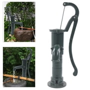 Miumaeov Heavy Duty Hand Operated Pump Cast Iron Outdoor Yard Pond Well Water Pitcher Maximum Pressure 26ft for Backyard Garden Green