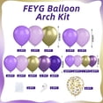 thumbnail image 2 of Kit de arco de globos FEYG morado y dorado con 120 globos, 2 of 7