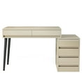 thumbnail image 4 of Spaco Modern Computer Desk Home Office Desk with 5 Storage Drawers, Desk for Indoor as Home, Office, Beige, 4 of 4